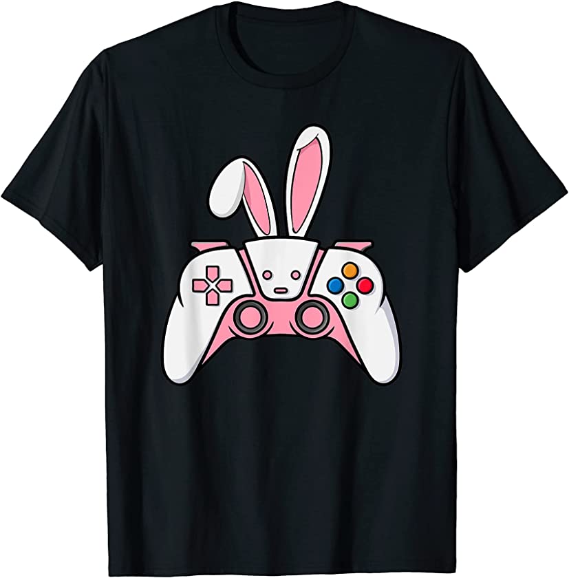 Video Game Controller With Bunny Ears Funny Easter Gaming T-Shirt