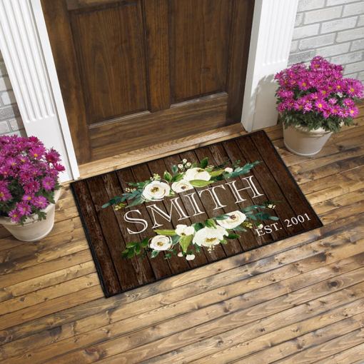 Family Established Door Mat, Welcome Mat,  Custom Doormat Dm12 All Over Printed (6228)