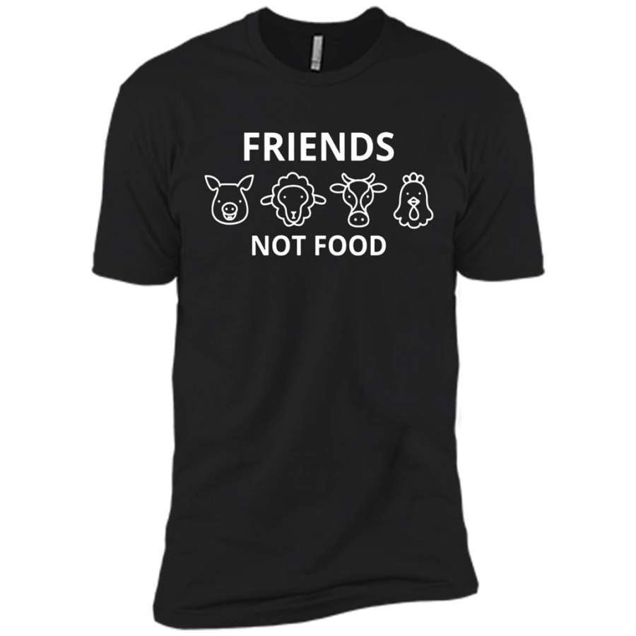 Animal Are Friends Not Food B – Canvas Unisex USA Shirt