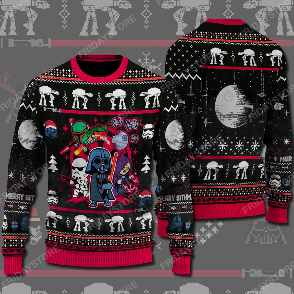 Sw Sweater Sw Merry Sithmas Christmas Pattern Ugly Sweater Adult Full Print