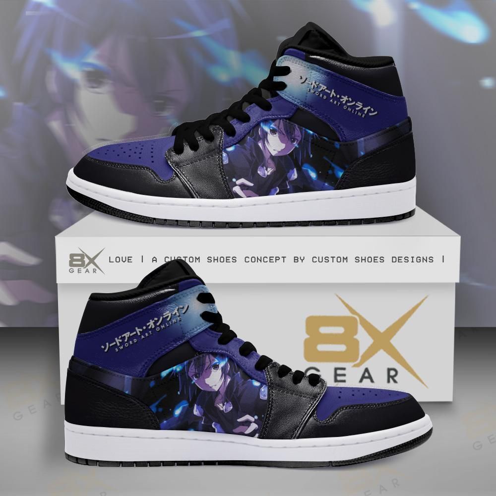 Sword Art Online Kirito Anime Air Jordan Shoes Sport Sneakers