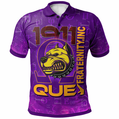 Omega Psi Phi Polo Shirt – Custom Fraternity Bulldogs Que Hand Polo Shirt