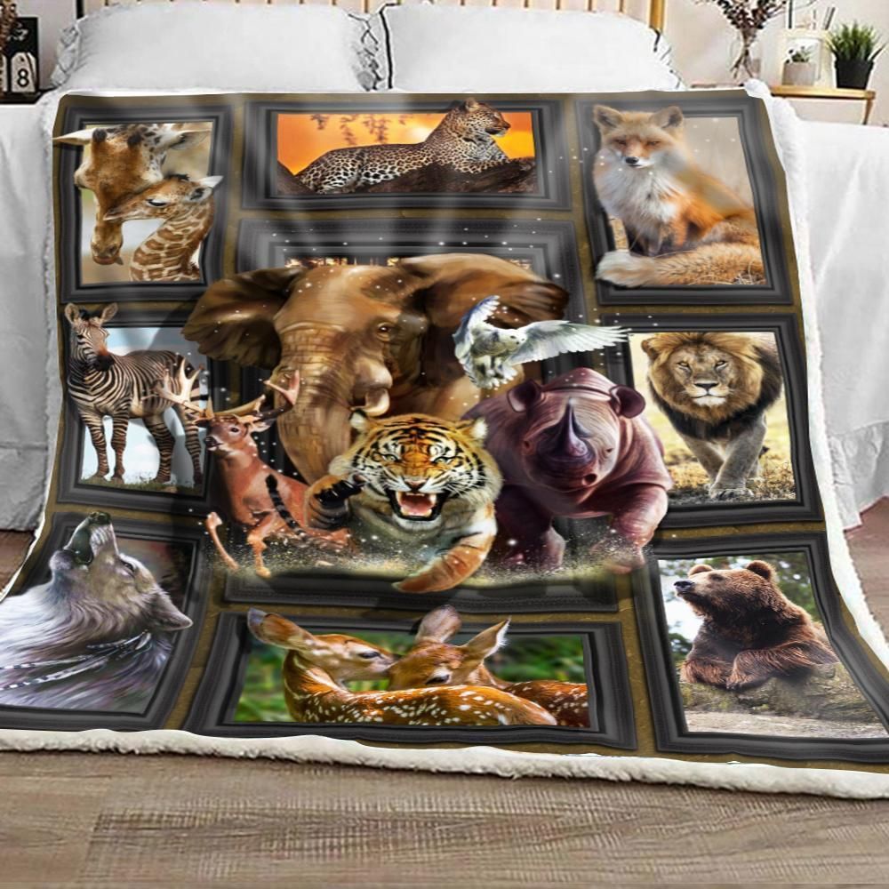 3D Huge Wild Animals Blanket Cozy Fleece Blanket Sherpa Blanket