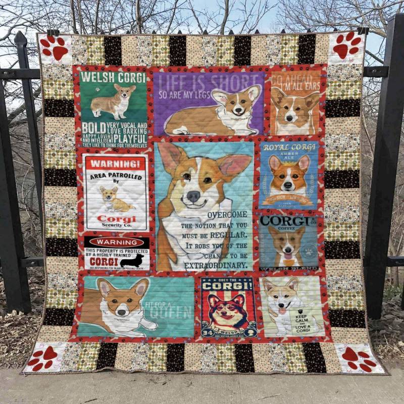 A BC-Corgi Quilt Blanket TH1307