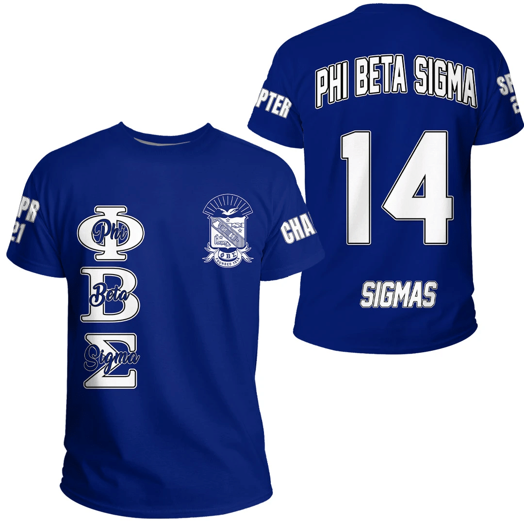 Wonderprint T Shirt Personalized Phi Beta Sigma Blue T Shirt Lt10