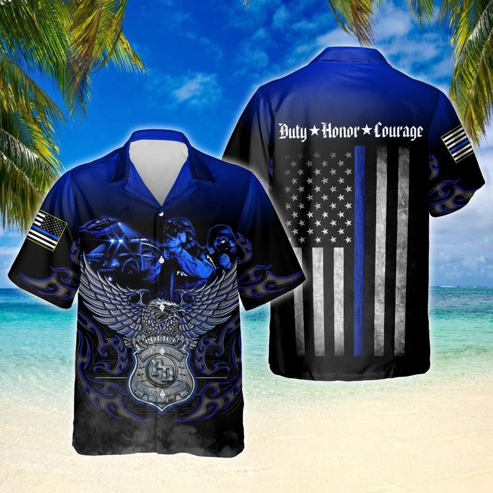 Police Law Enforcement To Serve And Protect For Man Woman Print Short Sleeve Hawaii Shirt Ha76079