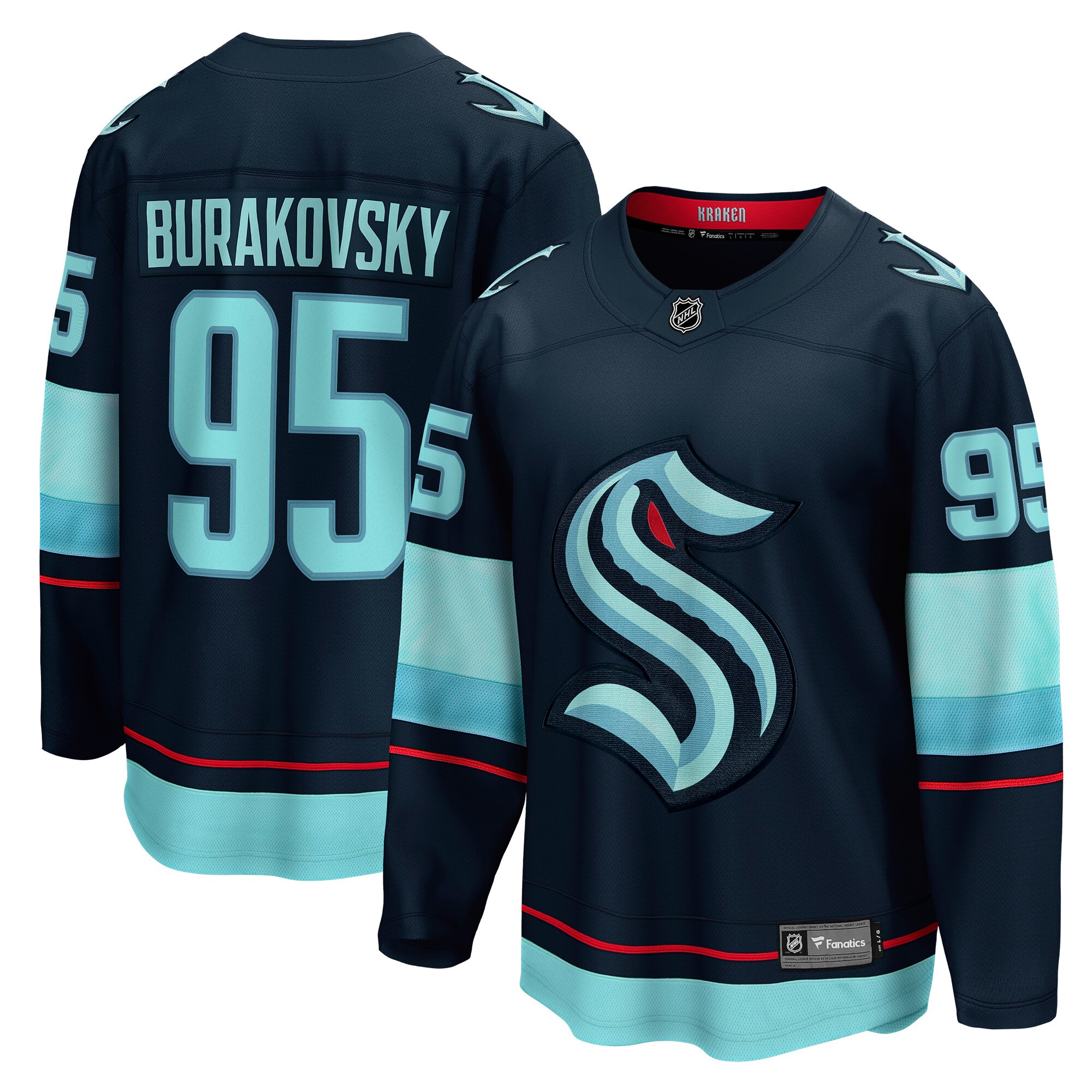 Men's Seattle Kraken Andre Burakovsky Navy Home Breakaway Player Jersey