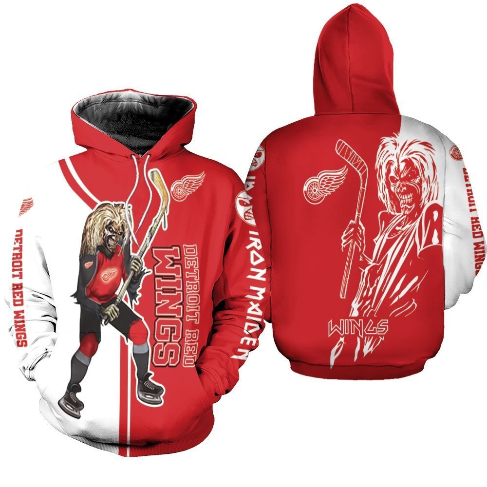 Detroit Red Wings And Zombie For Fans 3d Unisex Hoodie