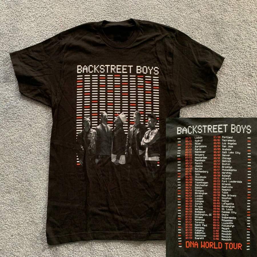 Backstreet Boys DNA World Tour Short Sleeve Shirt VG Condition 2020