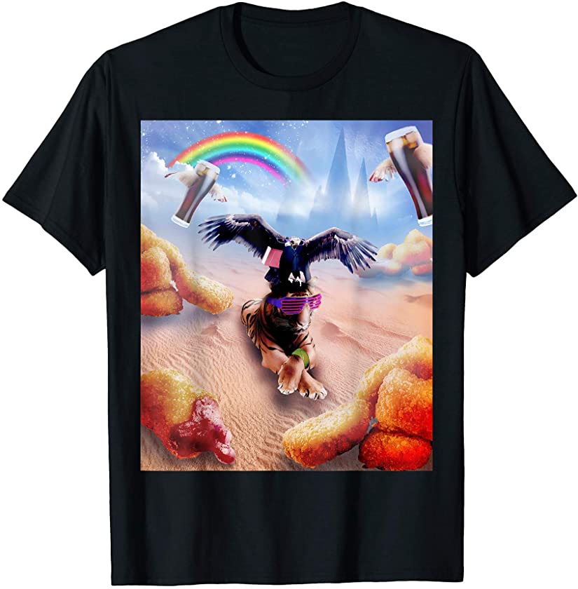 Vulture Riding Tiger With Chicken Nuggets And Cola T-Shirt