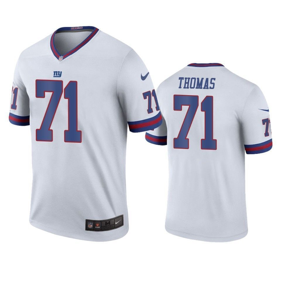 New York Giants Andrew Thomas White Color Rush Legend Mens 3D Jersey