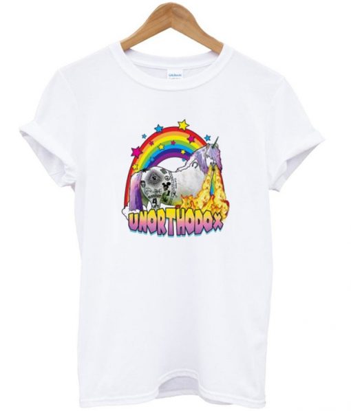 Unorthodox Unicorn in Rainbow T-Shirt