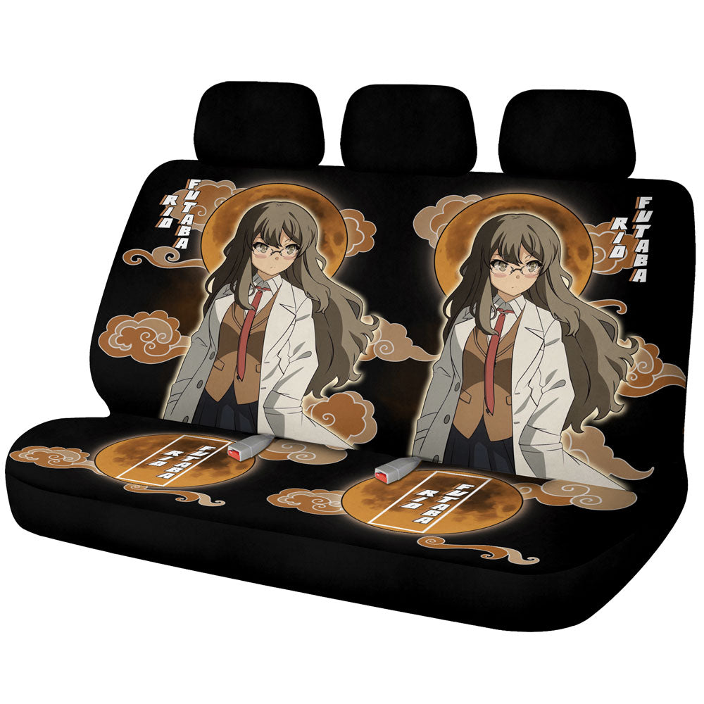 Rio Futaba Car Back Seat Covers Custom Bunny Girl Senpai Anime Car Accessories