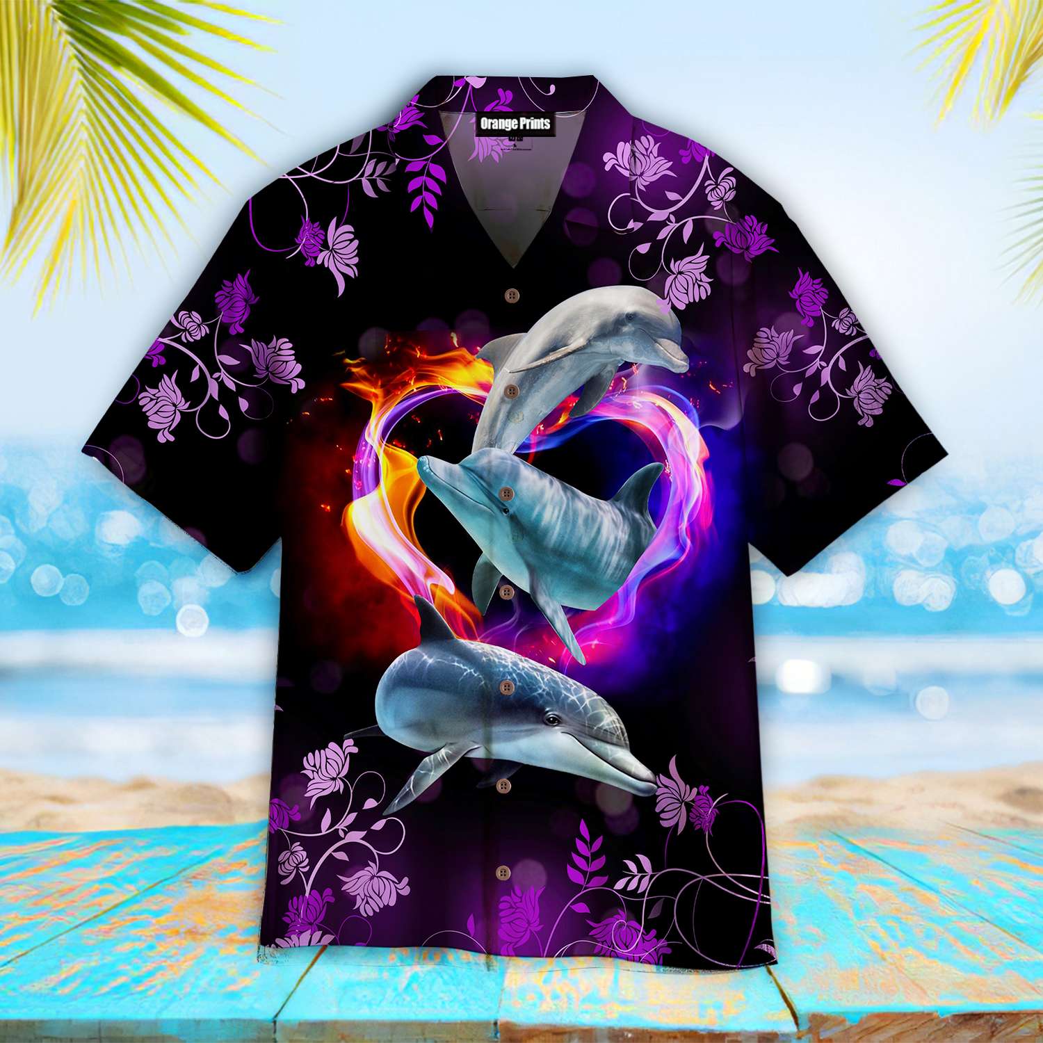 Dolphin Hawaiian Shirt | For Men & Women | Wt5642