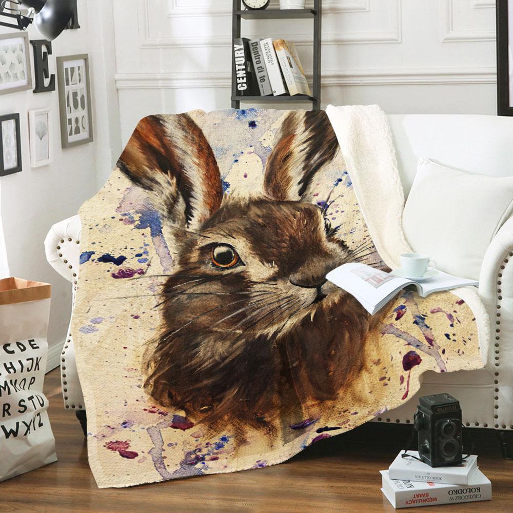 Rabbit Sherpa Blanket Qh131106Sb