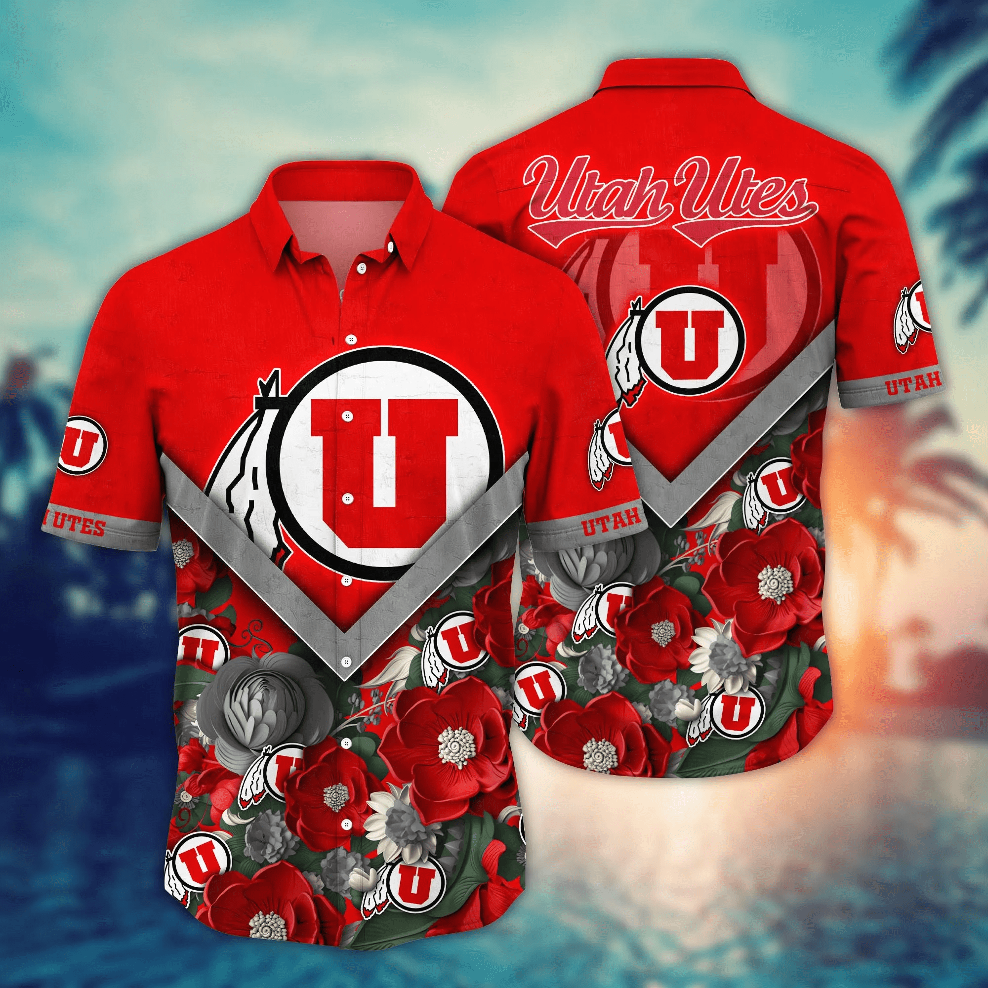 Utah Utes NCCA Hawaiian Shirt Custom Sun Showers Aloha Shirt