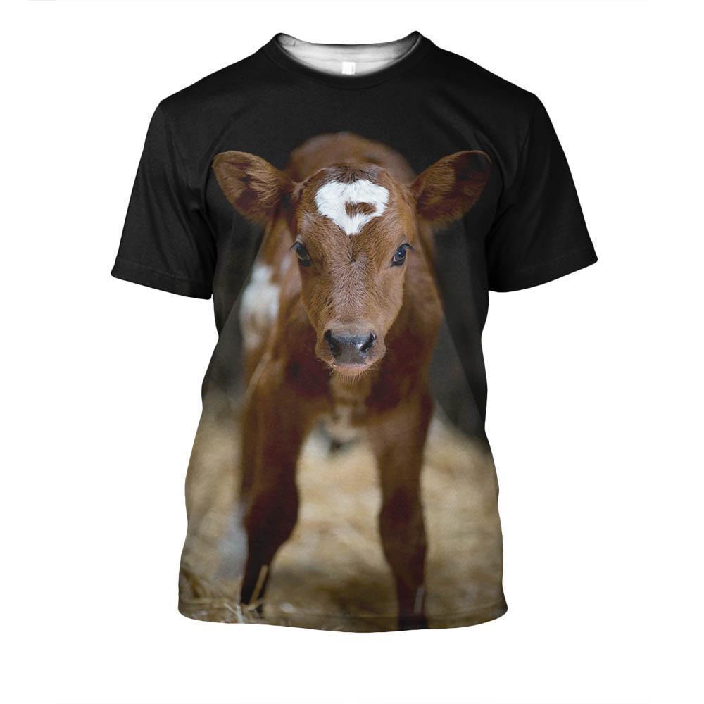 Beautiful Baby Cow 3D All Over Print | Hoodie | Unisex | Full Size | Adult | Colorful | HT1791