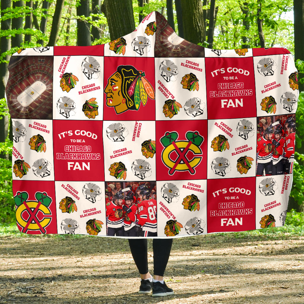 Its Good To Be A Chicago Blackhawks Fan Gift For Fan 3D Full Printing Hooded Blanket 5271