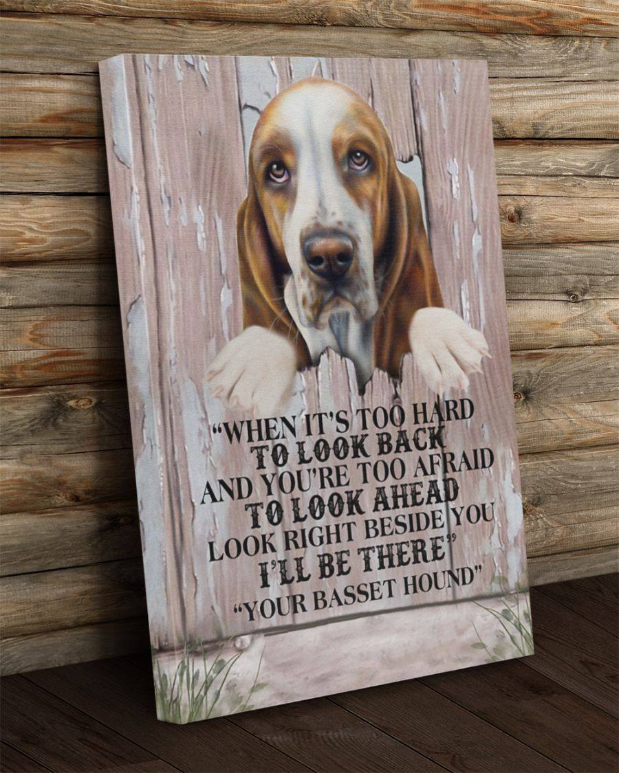 Basset Hound Back Canvas Gift for Friend Birthday Gift Warm Home Decor Wall Art Visual Art