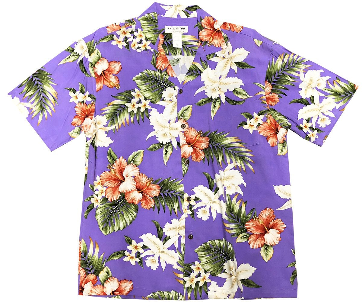 Kahala Hibiscus Purple Hawaii Shirt Hawaii Made In Summer Beach Shirts Ha103045