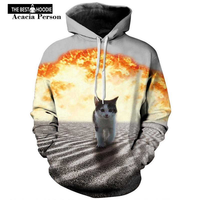 Drop Shipping Fashion 3D Galaxy Hoodies Print Hemp/Tiger/Cat Jacket Men/Women Harajuku Sweatshirt Casual Graphics Pullover Hoody Sh7217