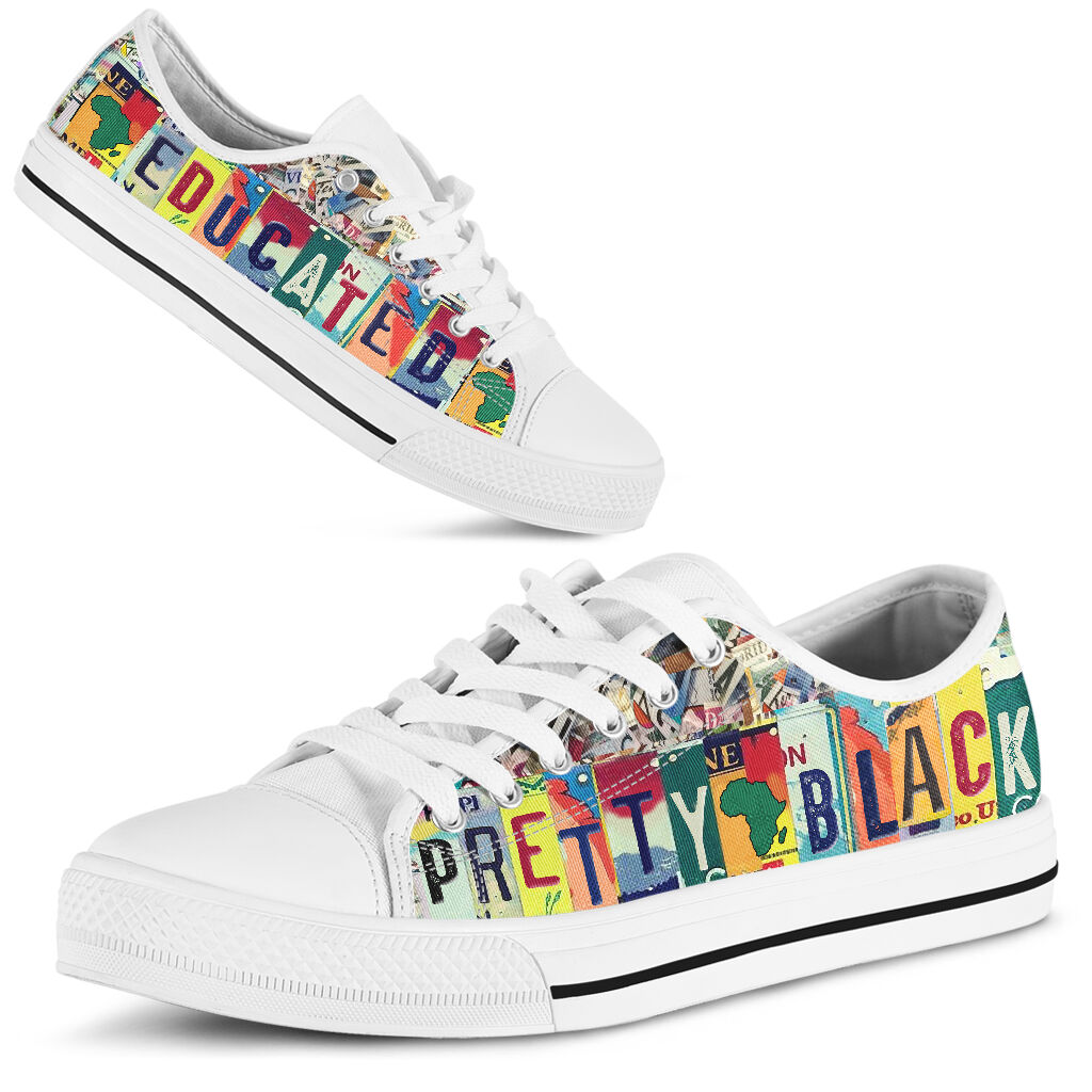 Pretty Black African American Low Top Shoes 0622