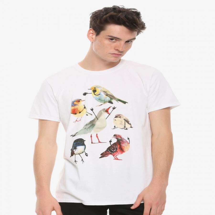 Men’s Casual T-Shirt BIRDS WITH ARMS T-SHIRT Mens Funny T Shirts