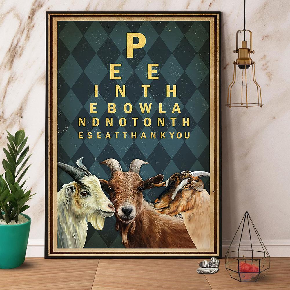 Goat Pee In The Bowl Retro Poster No Frame - Poster Art Design