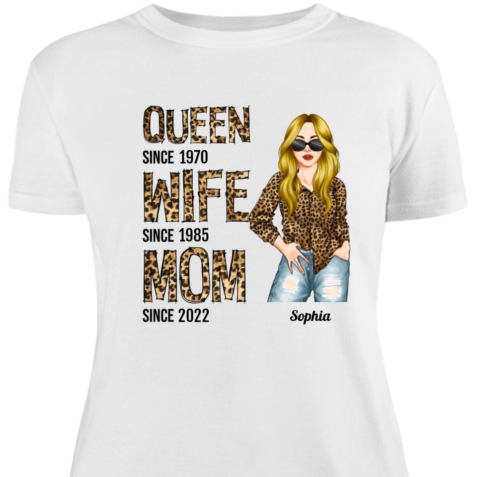 Queen Wife Mom Personalized Women Shirt, Best Gift For Mom, Grandma, Frinendy – Trending Personalized