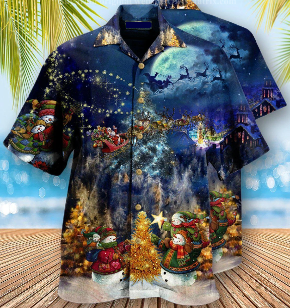 Christmas Gifts Family Hawaiian Shirt Summer Beach Clothing Clothes For Men Women Ht