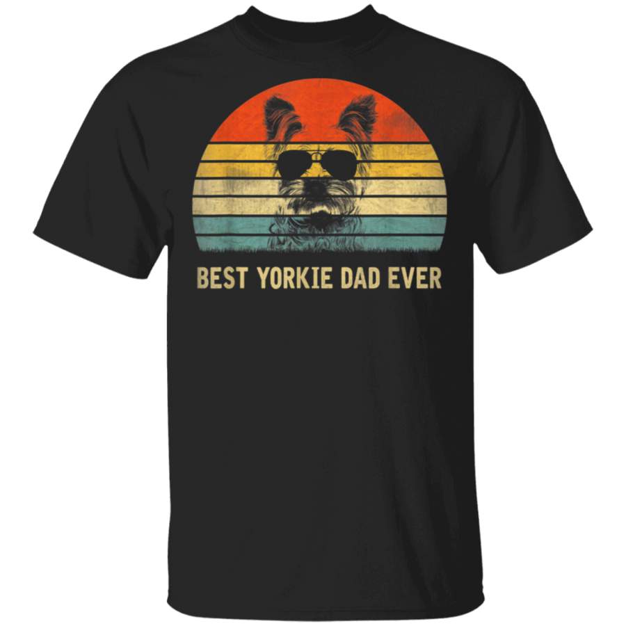 Mens Vintage Best Yorkie Dad Ever Father’s Day Gifts For Lover T-Shirt