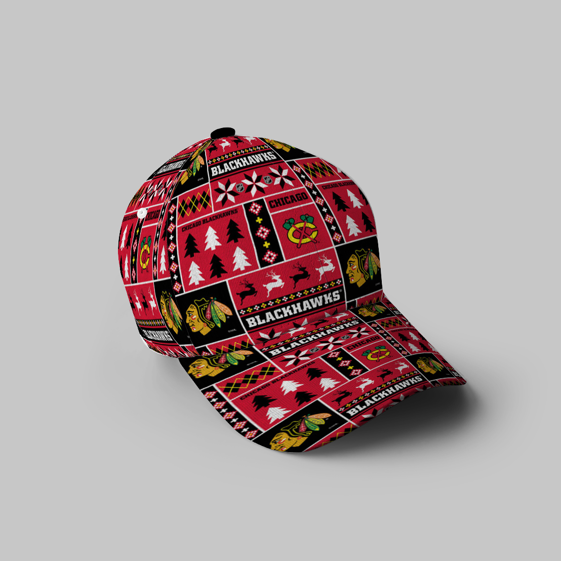 Chicago Blackhawks Emblem Symbol8 3D Printing Baseball Cap Classic Hat