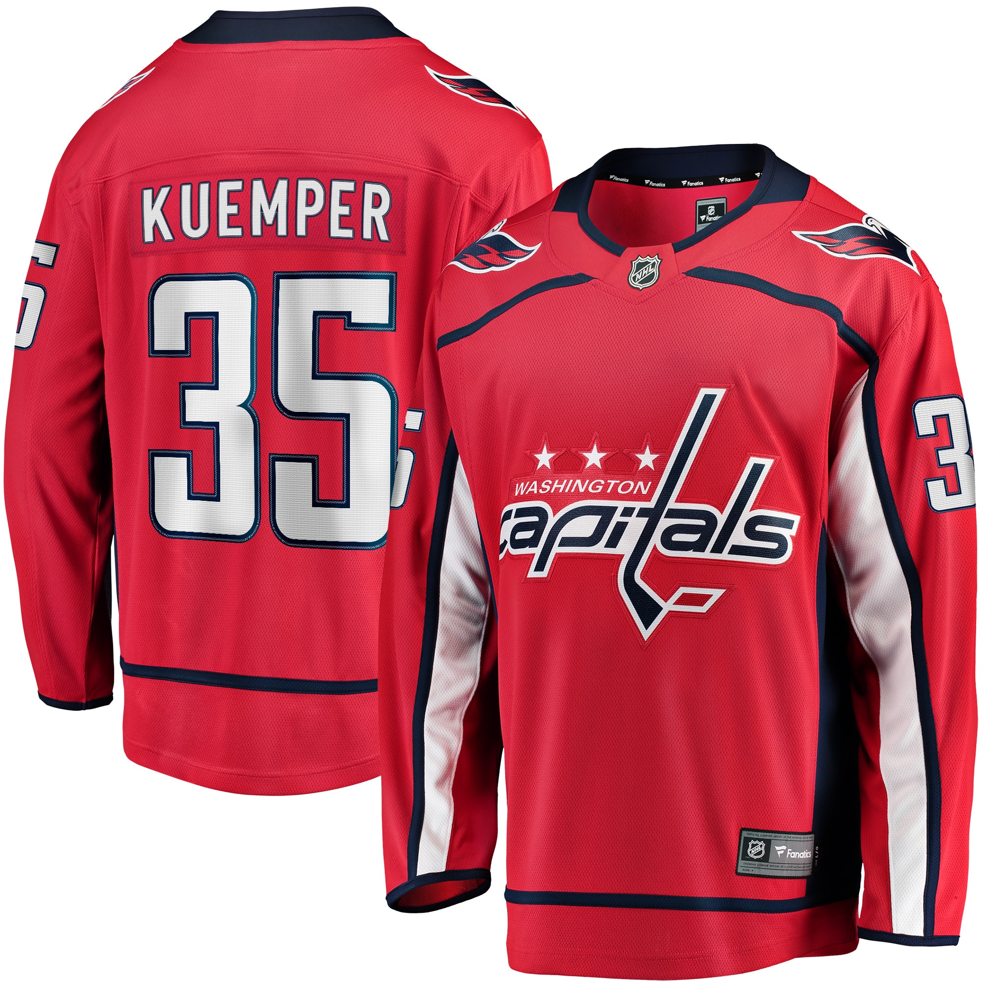 Darcy Kuemper Washington Capitals Branded Home Breakaway Player Jersey – Red