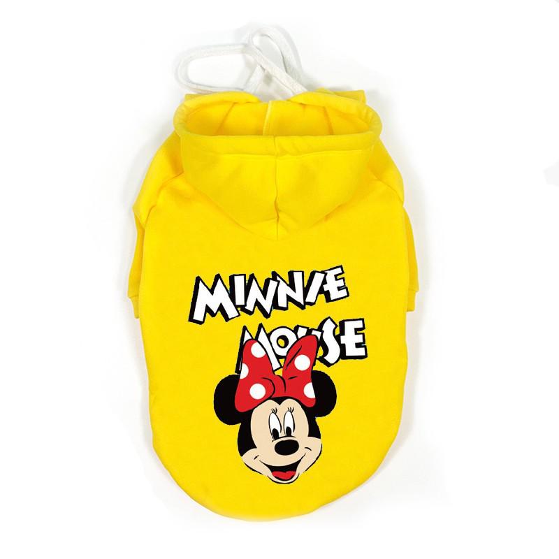 Disney Dog Drawstring Hoodie Mickey Minnie Drawstring Puppy Clothes Pet Outdoor Sweatshirt Small Medium Dog Chihuahua Bulldog alx