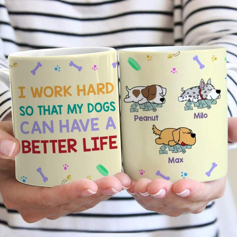 Work Hard For My Lazy Dog Personalized AOP Mug