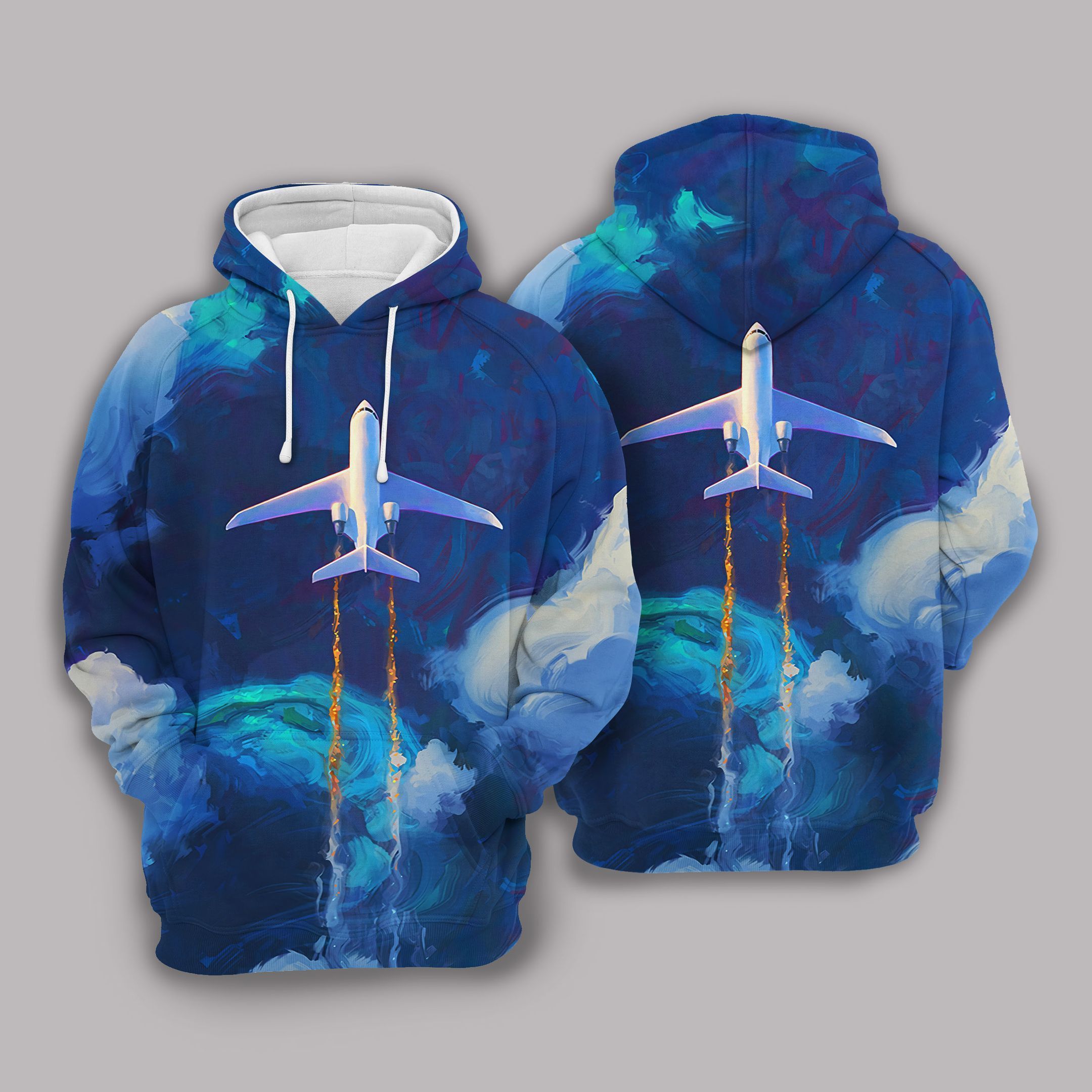 Aircraft Dolphin Colorful Galaxy 3D All Over Print | For Men & Women | Adult | Ho3123