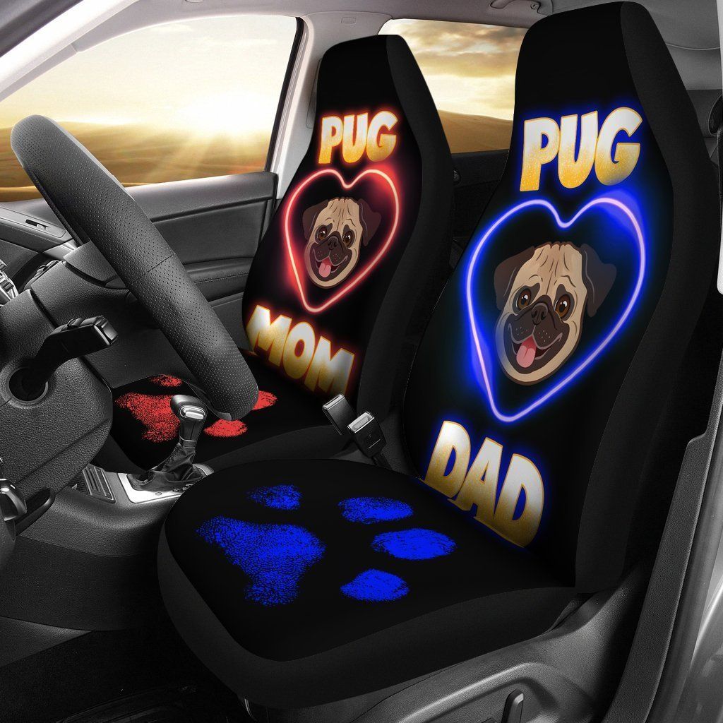 Pug Dog Couple Animal Car Seat Covers amazing best gift ideas 2020