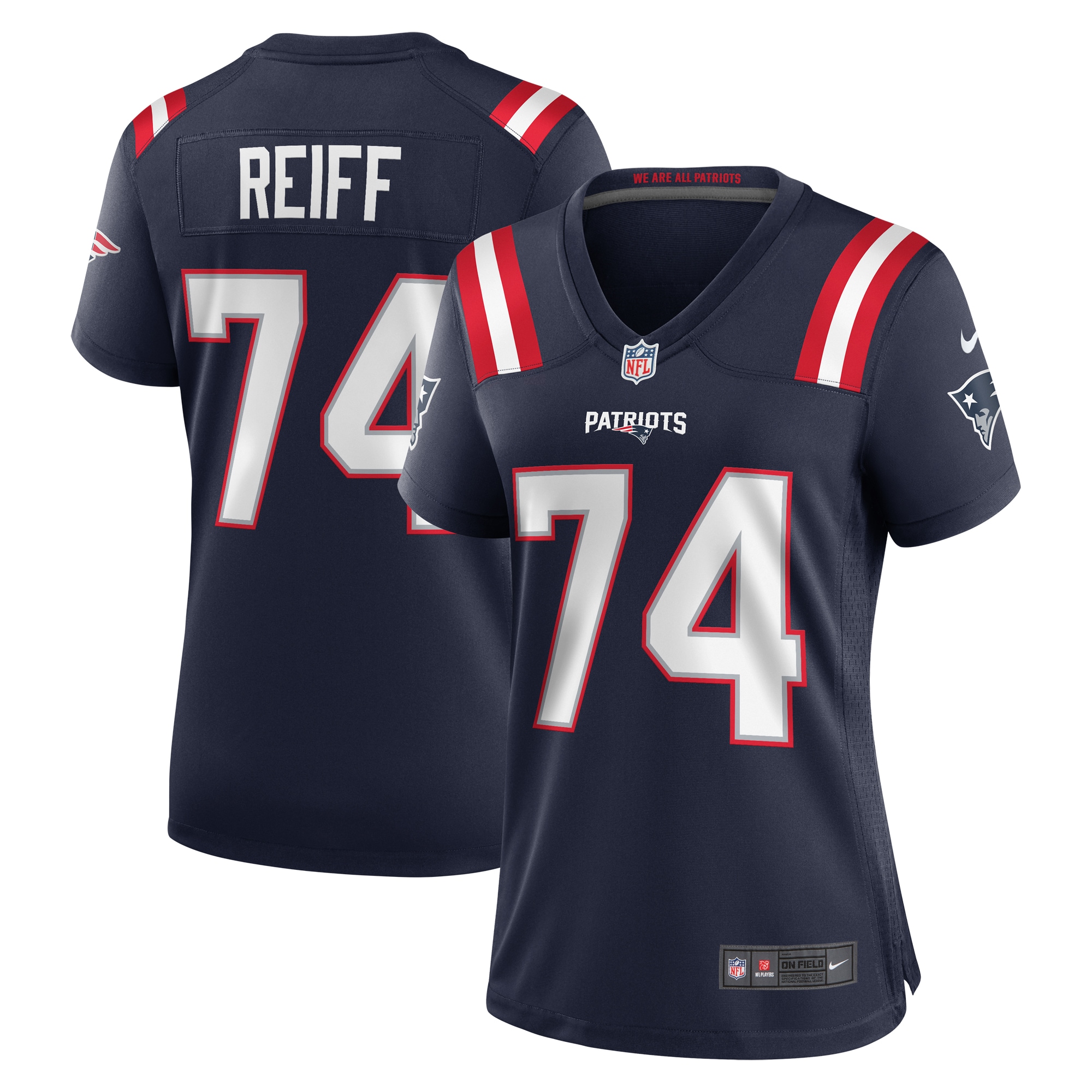 Riley Reiff New England Patriots Women's Game Jersey – Navy