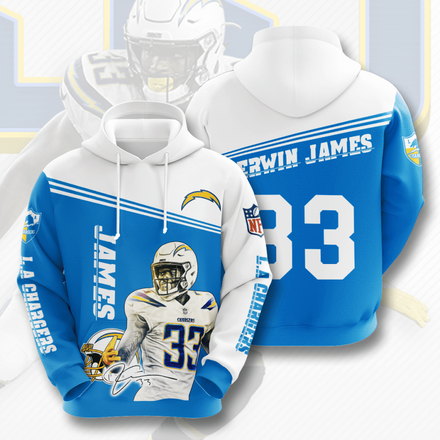 Derwin James Los Angeles Chargers Los Angeles Chargers 10 Unisex 3D Hoodie Gift For Fans