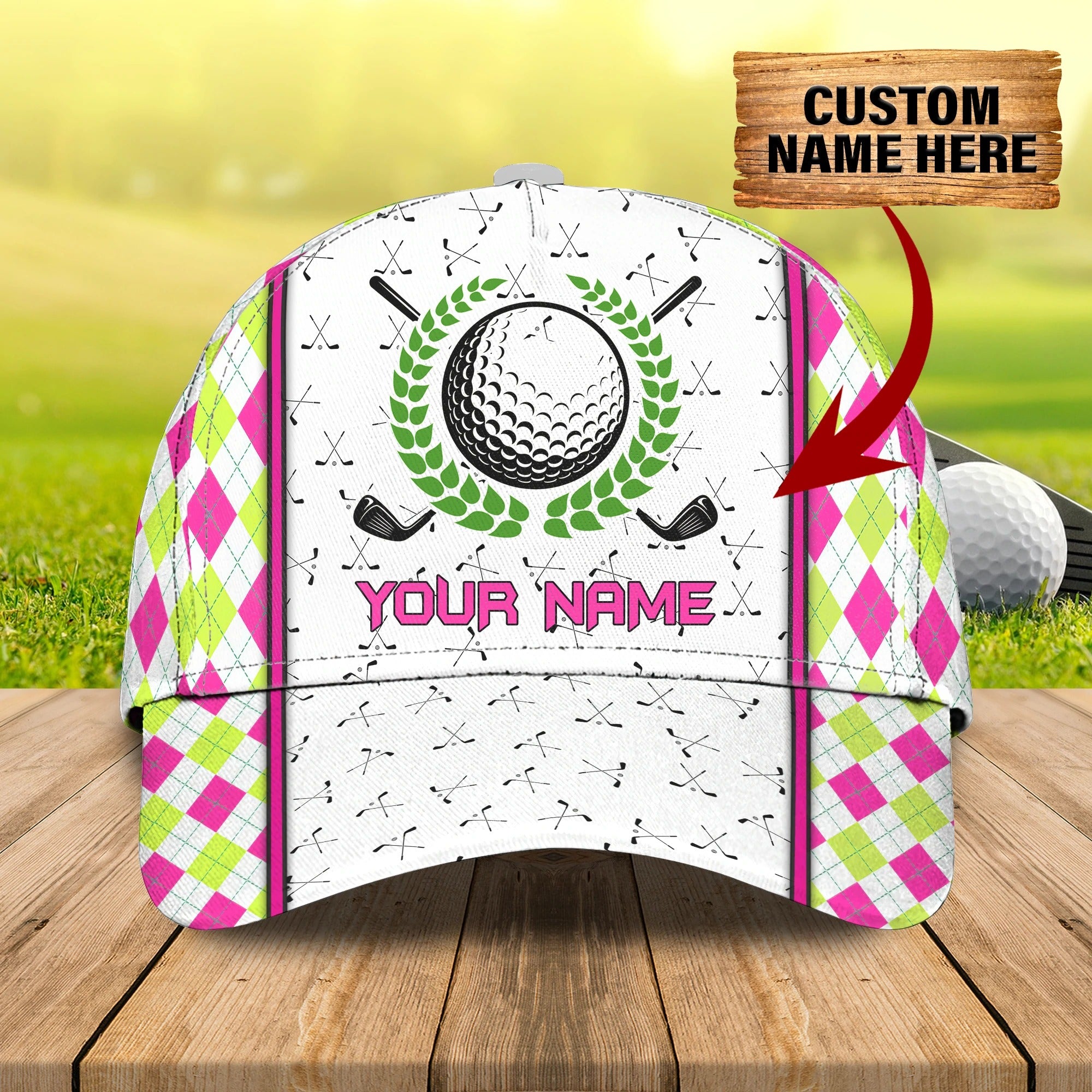 Customized Womens Golf Cap, Baseball Golf Cap, Classic Golf Cap For Girl, Best Gift To Golf Lover