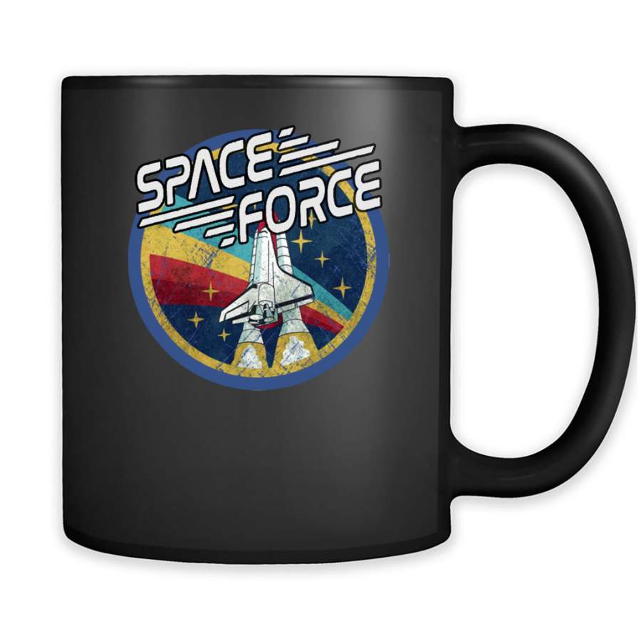 Space Force vintage – Full-Wrap Coffee Black Mug