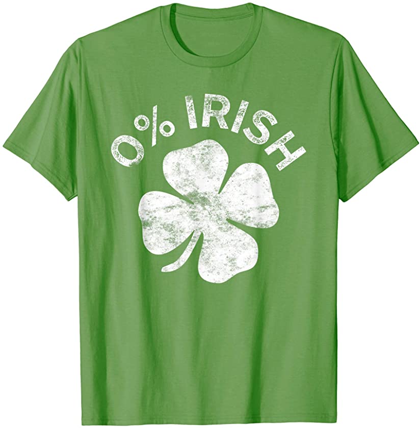 0% Irish T-Shirt Vintage Saint Patrick Day Gift T-Shirt