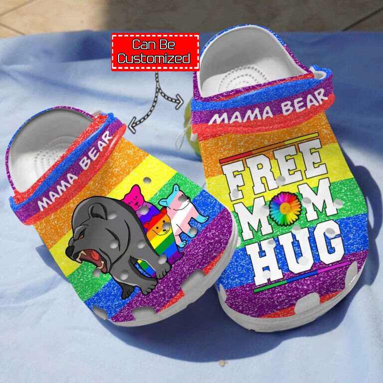 Free Mom Hug clog Shoes Custom LGBT