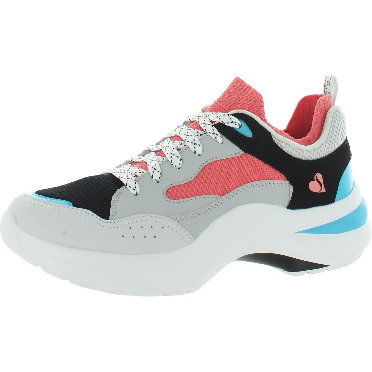 Solei Low-Low Grooves Womens Mixed Media Chunky Fashion Sneakers