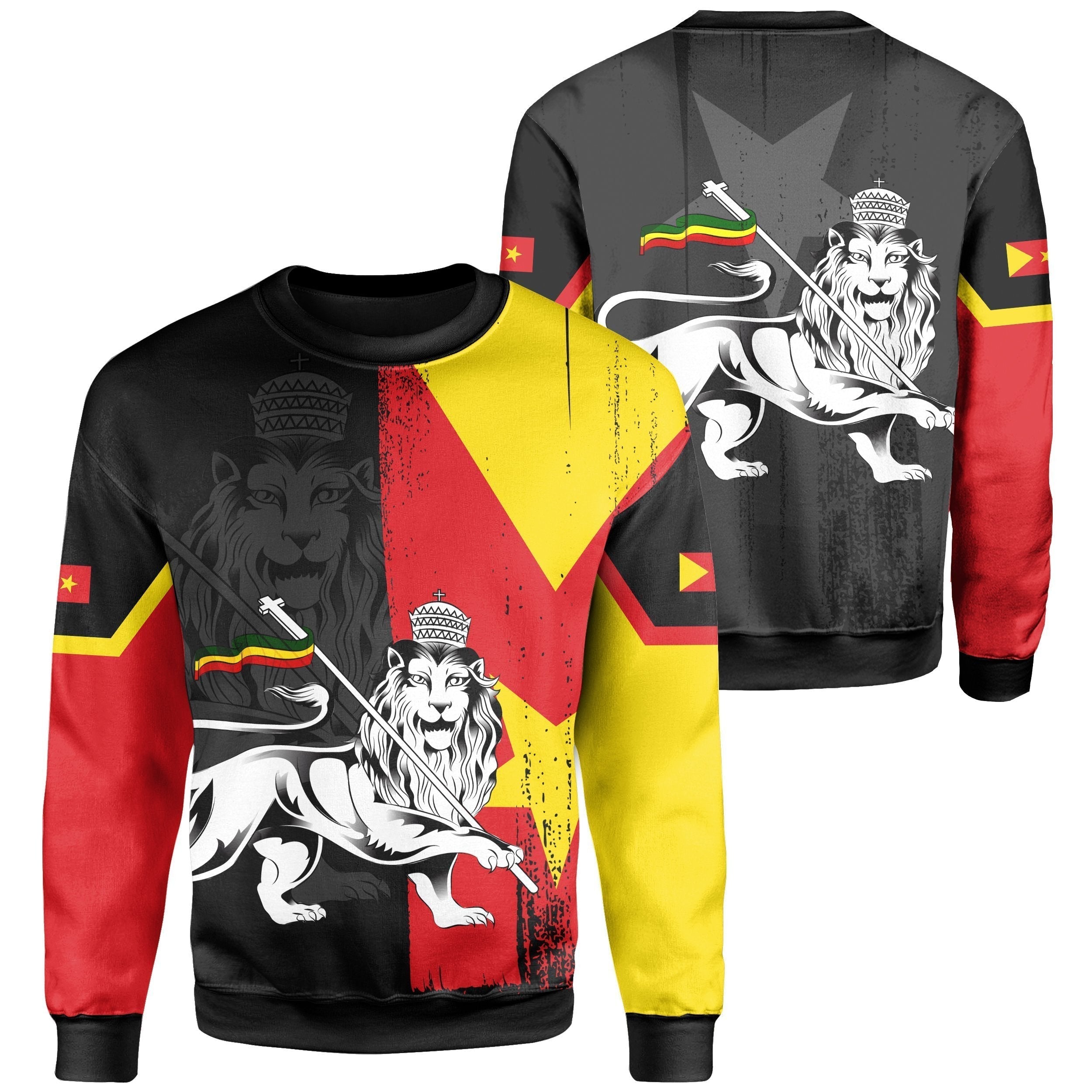 African Sweatshirt – Lion Of Judah Sweatshirt Tigray Flag