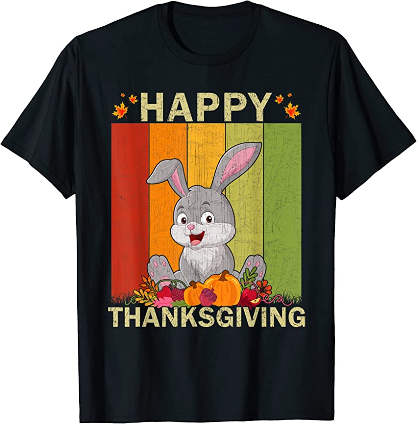 Bunny Lover Retro Graphic Family Matching Thanksgiving T-Shirt