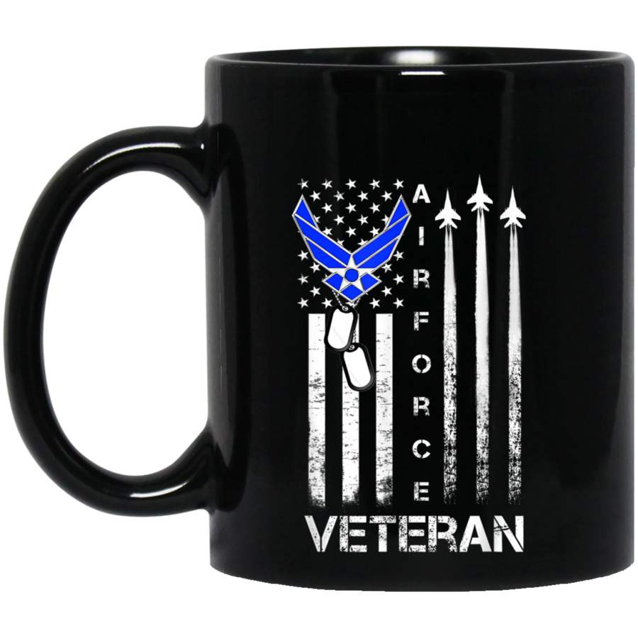 Air Force Veteran Gift Vintage USA Flag Shirt Veterans Day Christmas Gift Mug