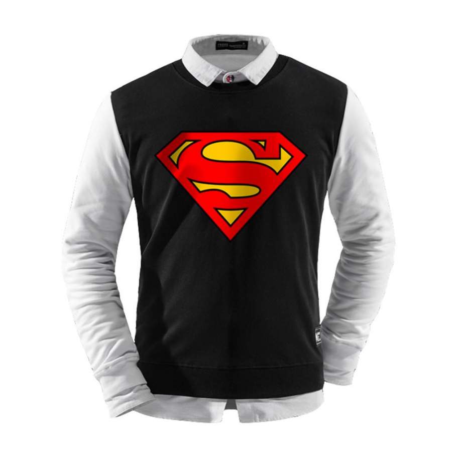 Men’s DC Comics Superman Logo Layered Pullover Sweatshirt
