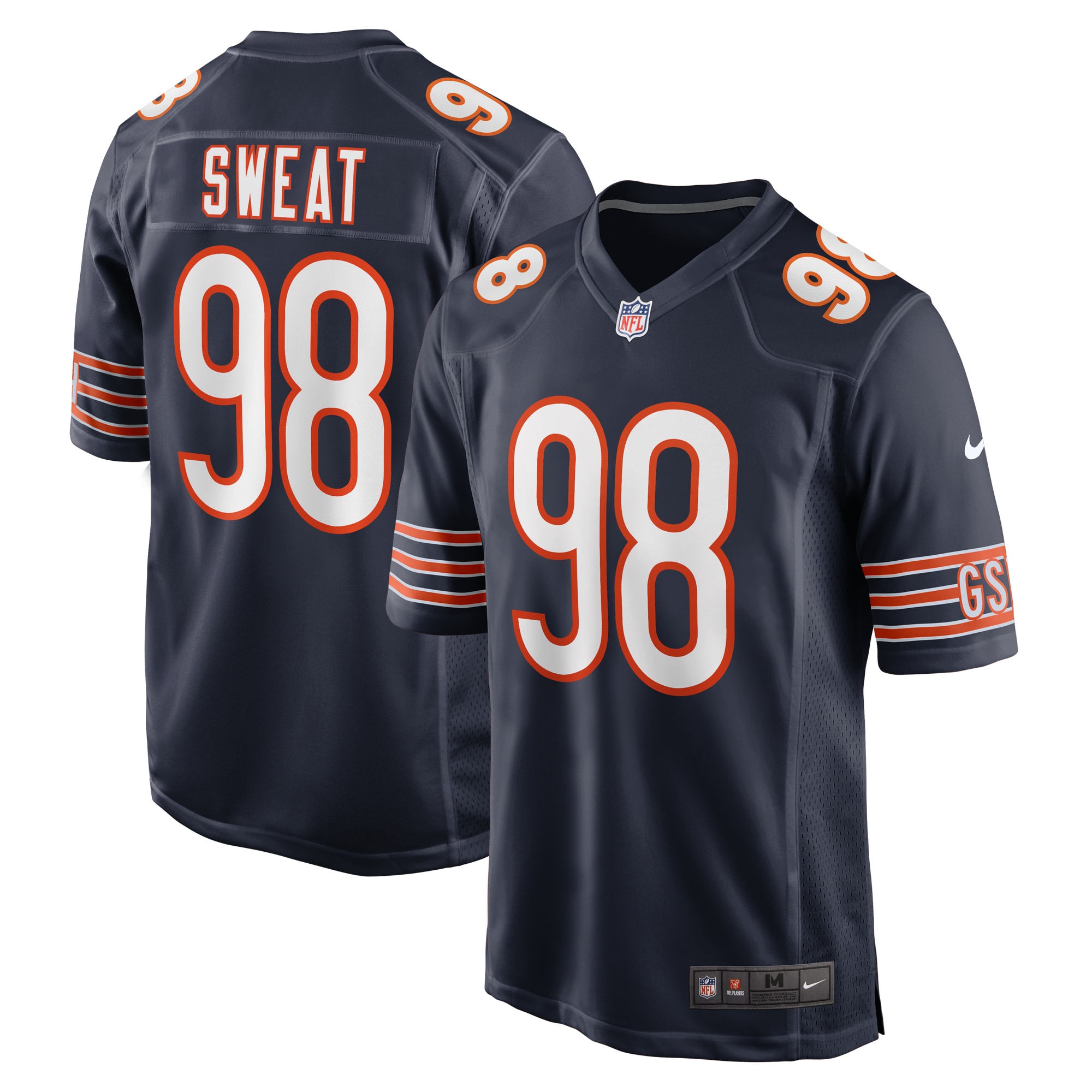 Men’s Chicago Bears Montez Sweat  Navy  Game Jersey