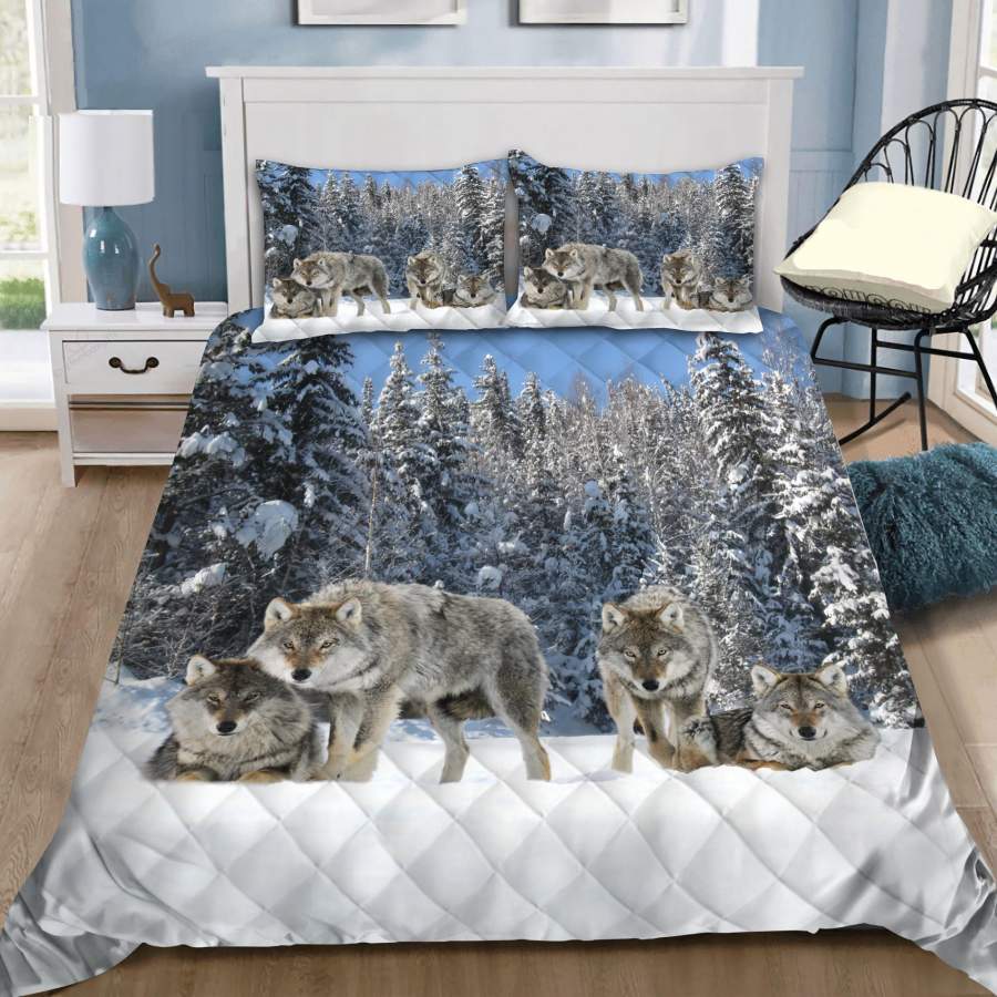 Wolf quilt bedding set HAC030705-HG